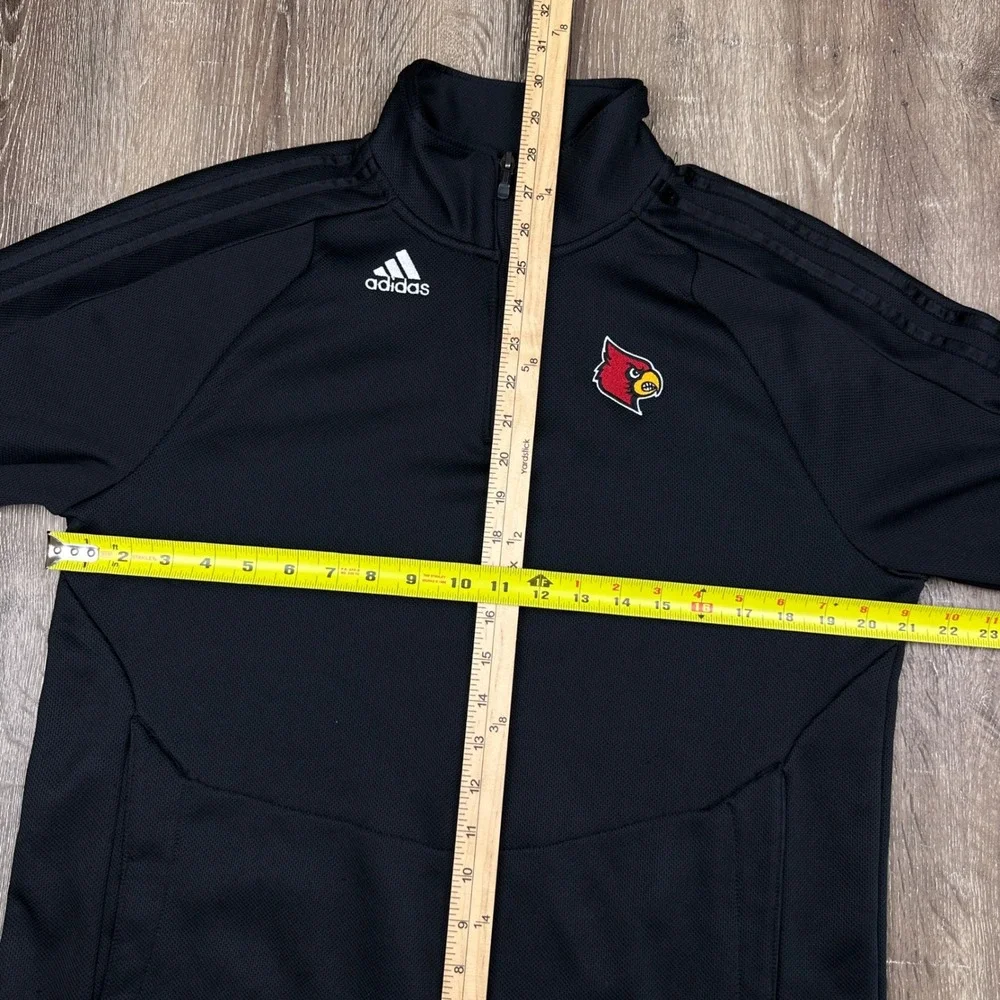 Adidas Louisville Cardinals Mens Medium Black Quarter Zip Climawarm Pullover Top